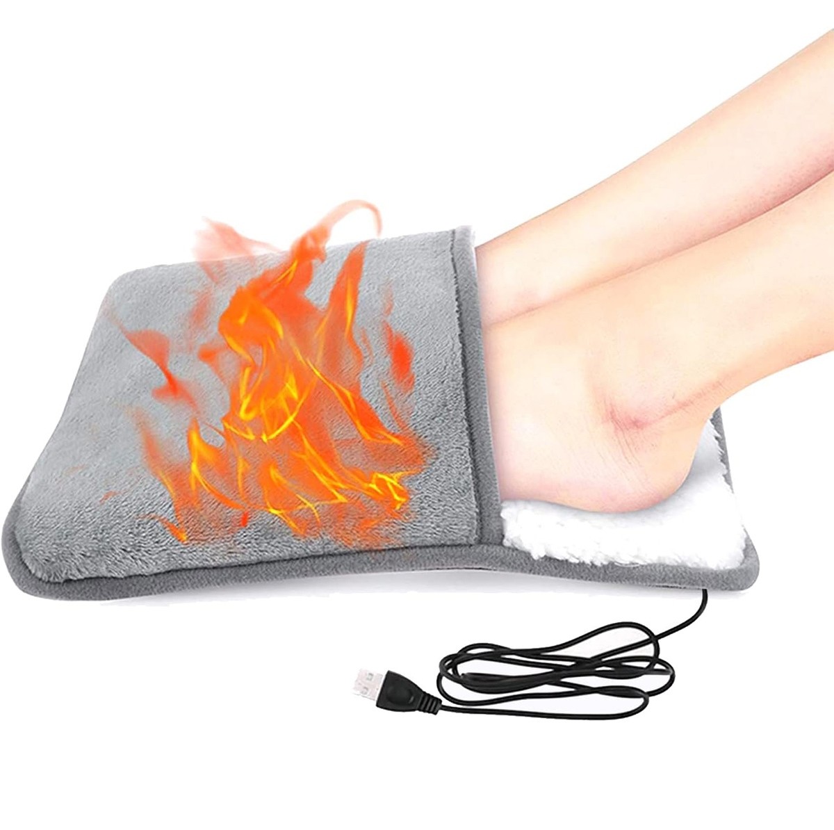 Incalzitor electric pentru picioare, alimentare USB, 40-50 grade Celsius, covoras 28x29x3 cm - imagine 11
